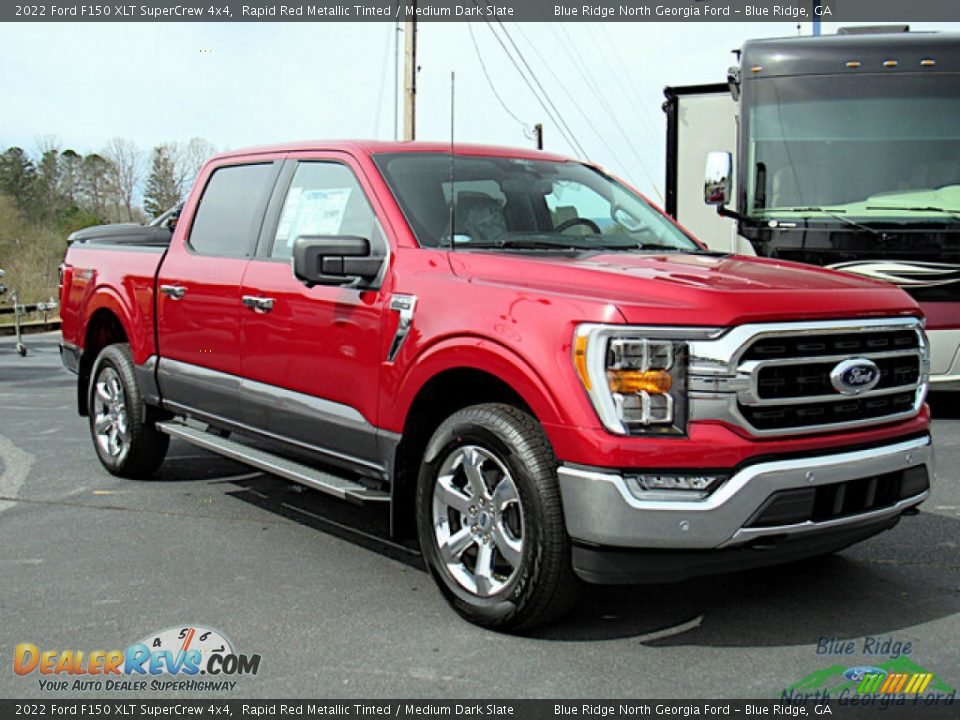 2022 Ford F150 XLT SuperCrew 4x4 Rapid Red Metallic Tinted / Medium Dark Slate Photo #8