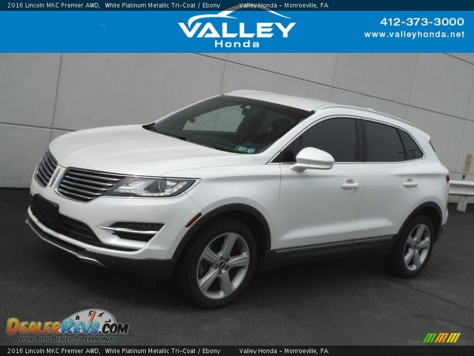 2016 Lincoln MKC Premier AWD White Platinum Metallic Tri-Coat / Ebony Photo #1