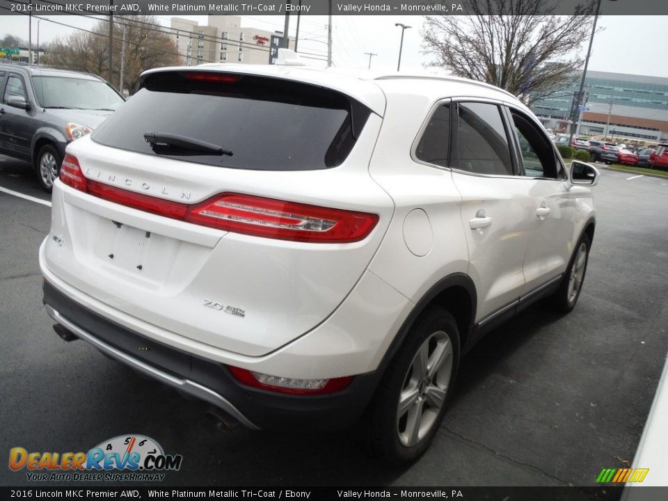 2016 Lincoln MKC Premier AWD White Platinum Metallic Tri-Coat / Ebony Photo #7