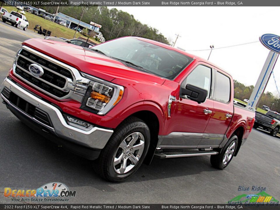 2022 Ford F150 XLT SuperCrew 4x4 Rapid Red Metallic Tinted / Medium Dark Slate Photo #28