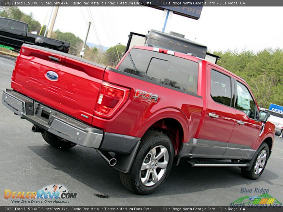 2022 Ford F150 XLT SuperCrew 4x4 Rapid Red Metallic Tinted / Medium Dark Slate Photo #30