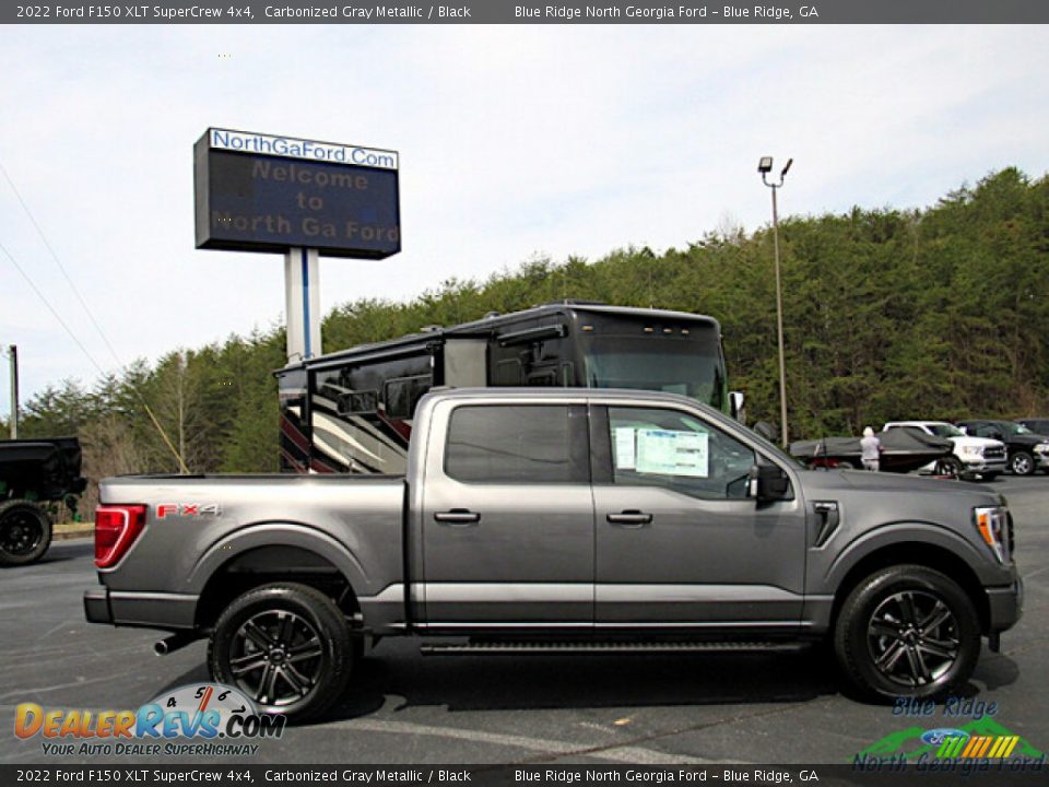 2022 Ford F150 XLT SuperCrew 4x4 Carbonized Gray Metallic / Black Photo #7