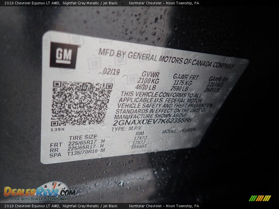 2019 Chevrolet Equinox LT AWD Nightfall Gray Metallic / Jet Black Photo #27