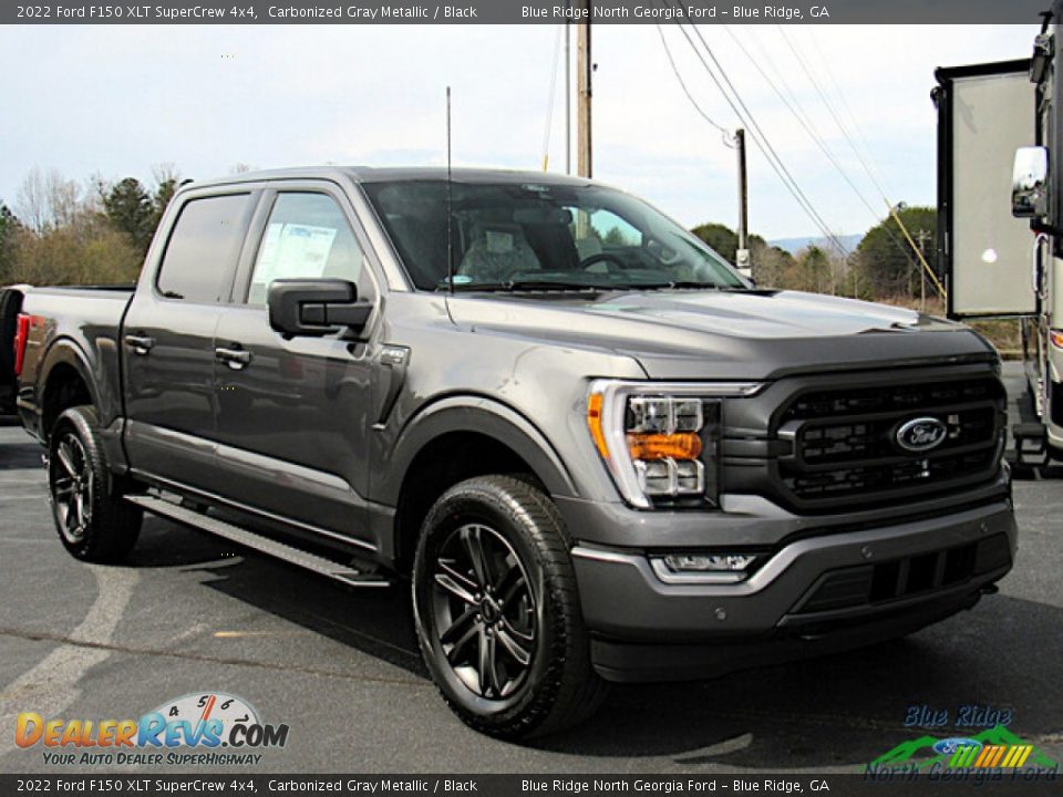 2022 Ford F150 XLT SuperCrew 4x4 Carbonized Gray Metallic / Black Photo #8