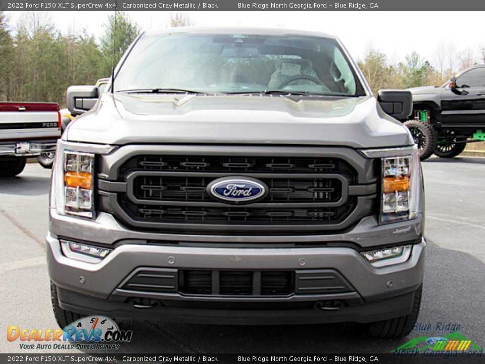 2022 Ford F150 XLT SuperCrew 4x4 Carbonized Gray Metallic / Black Photo #9