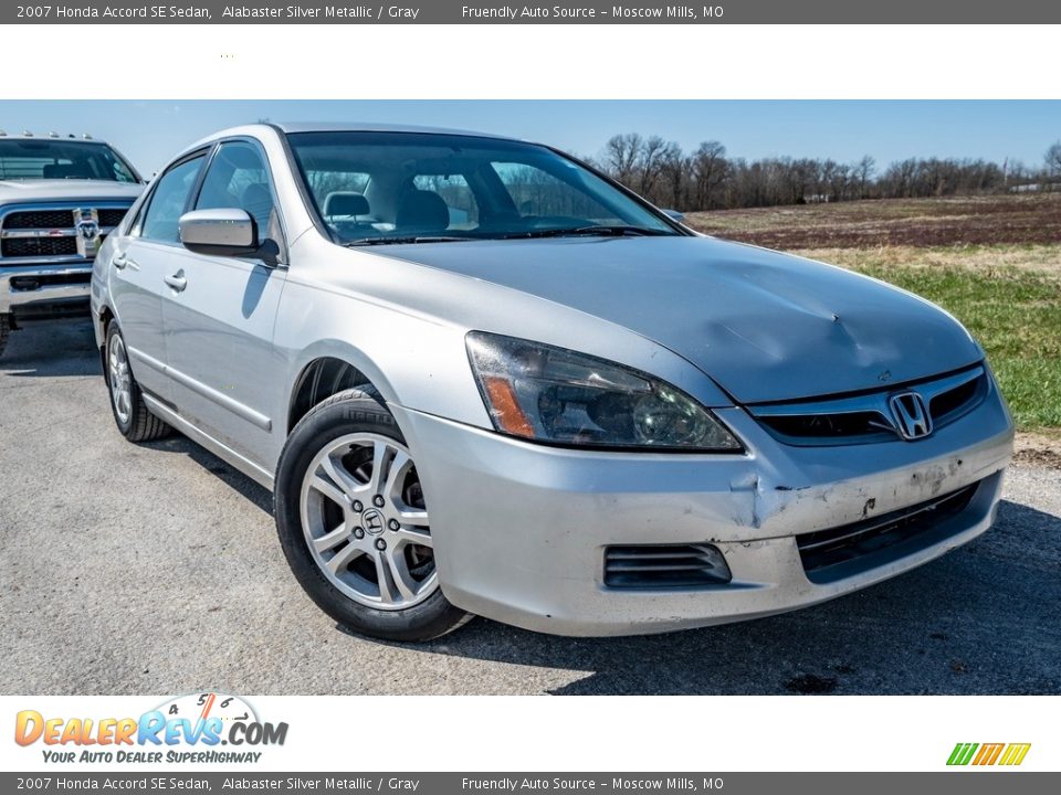 2007 Honda Accord SE Sedan Alabaster Silver Metallic / Gray Photo #1