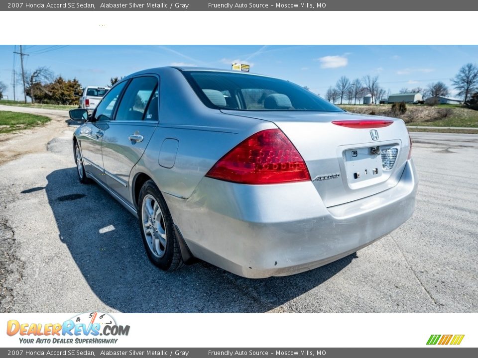 2007 Honda Accord SE Sedan Alabaster Silver Metallic / Gray Photo #6