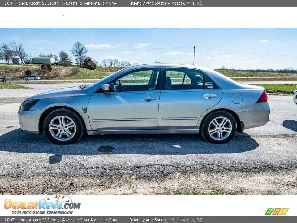 2007 Honda Accord SE Sedan Alabaster Silver Metallic / Gray Photo #7