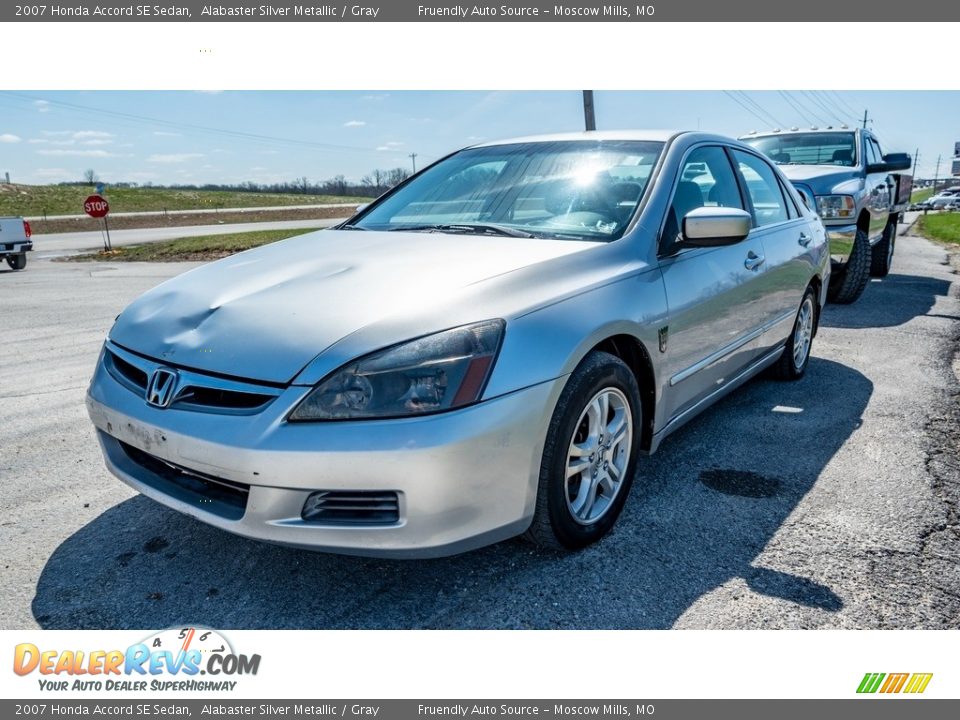 2007 Honda Accord SE Sedan Alabaster Silver Metallic / Gray Photo #8