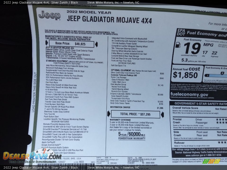 2022 Jeep Gladiator Mojave 4x4 Silver Zynith / Black Photo #30