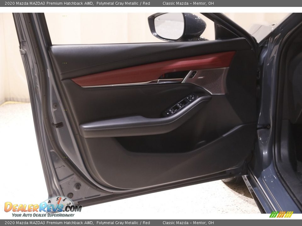 2020 Mazda MAZDA3 Premium Hatchback AWD Polymetal Gray Metallic / Red Photo #4