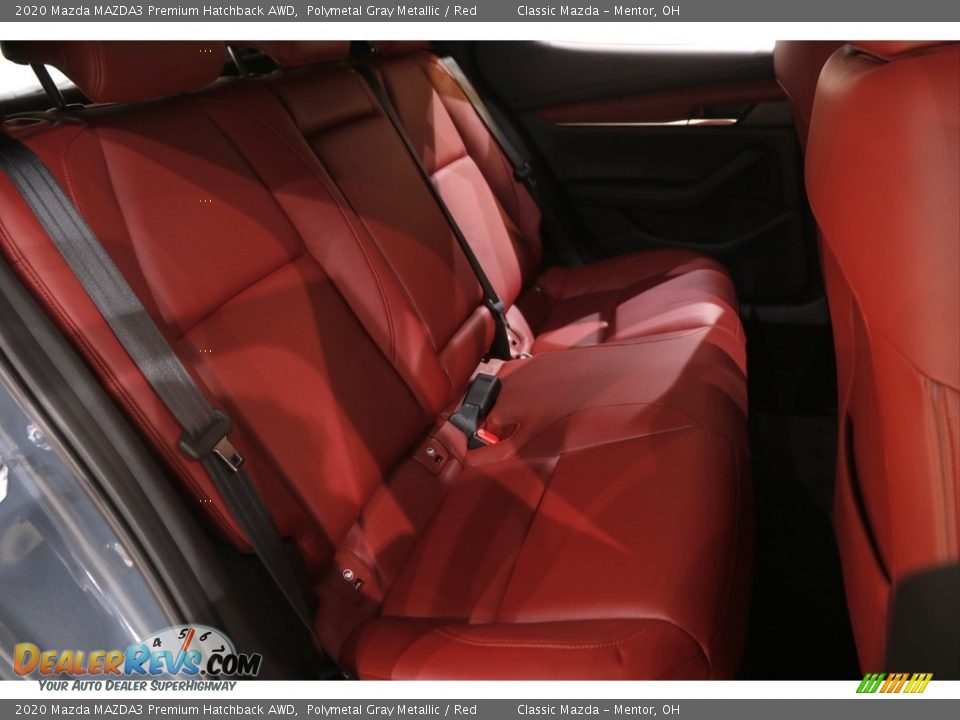 2020 Mazda MAZDA3 Premium Hatchback AWD Polymetal Gray Metallic / Red Photo #15