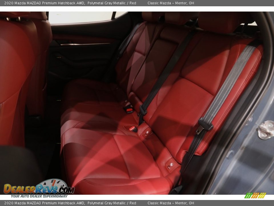 2020 Mazda MAZDA3 Premium Hatchback AWD Polymetal Gray Metallic / Red Photo #16