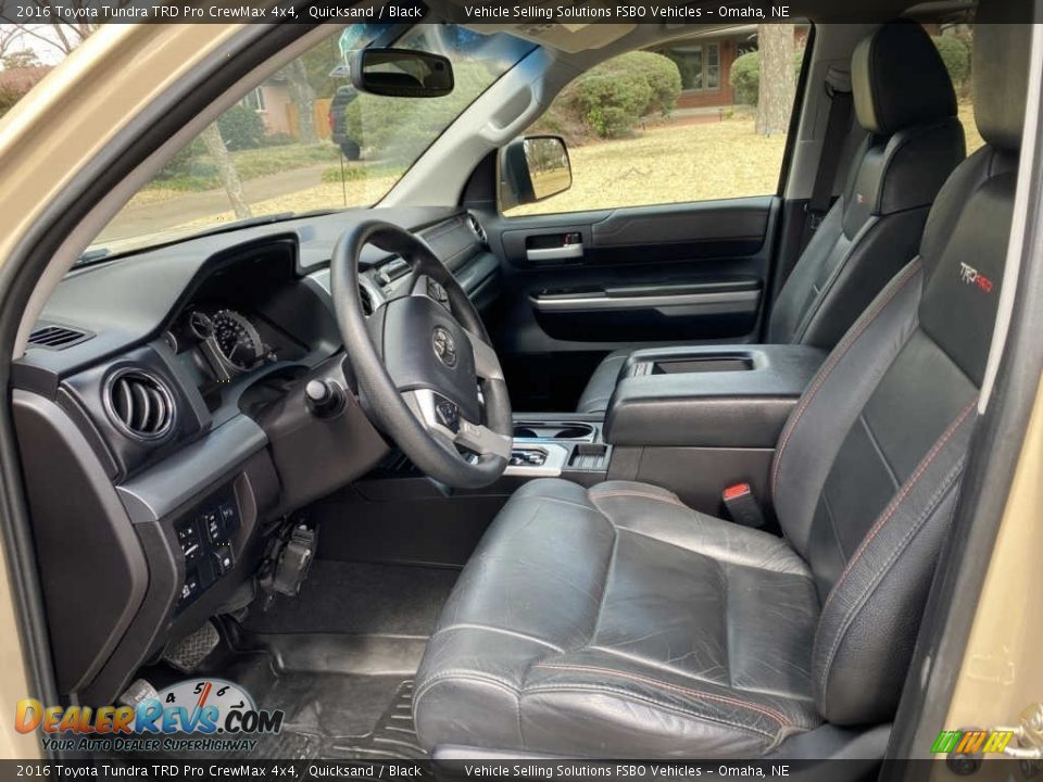 Black Interior - 2016 Toyota Tundra TRD Pro CrewMax 4x4 Photo #2