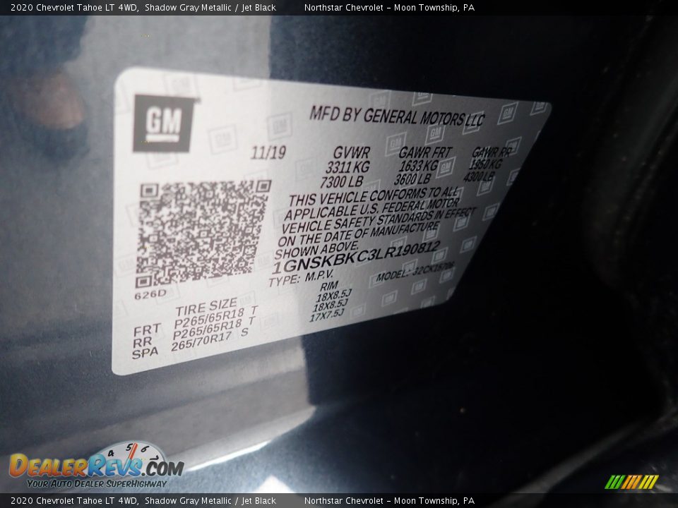 2020 Chevrolet Tahoe LT 4WD Shadow Gray Metallic / Jet Black Photo #28