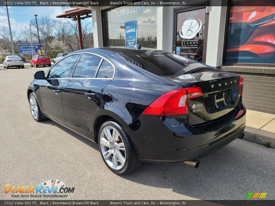 2012 Volvo S60 T5 Black / Beechwood Brown/Off Black Photo #32