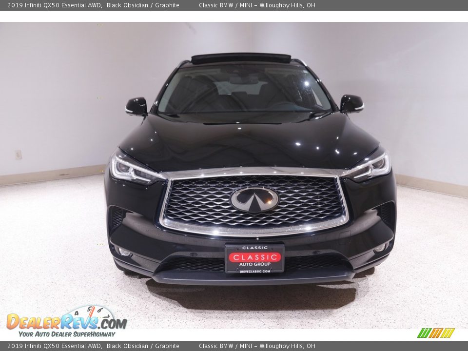 2019 Infiniti QX50 Essential AWD Black Obsidian / Graphite Photo #2