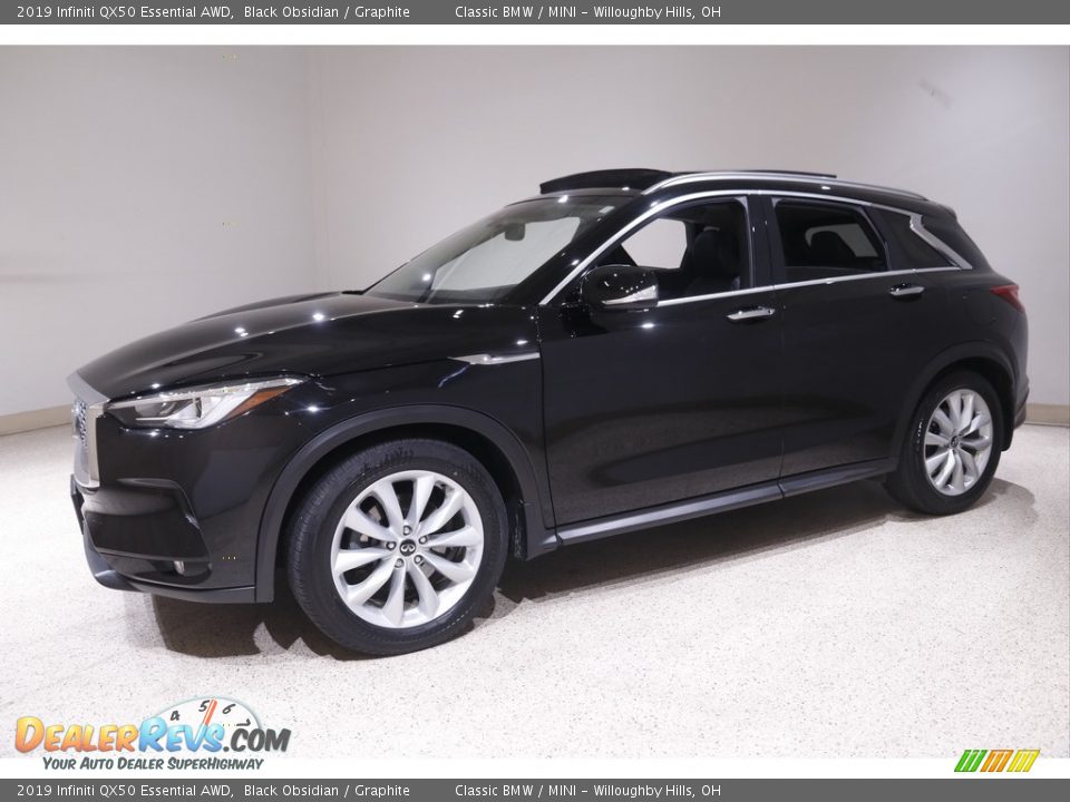 2019 Infiniti QX50 Essential AWD Black Obsidian / Graphite Photo #3