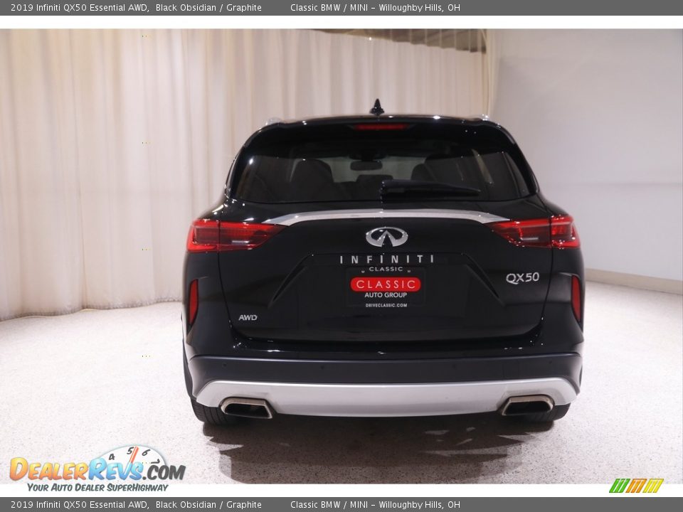 2019 Infiniti QX50 Essential AWD Black Obsidian / Graphite Photo #20