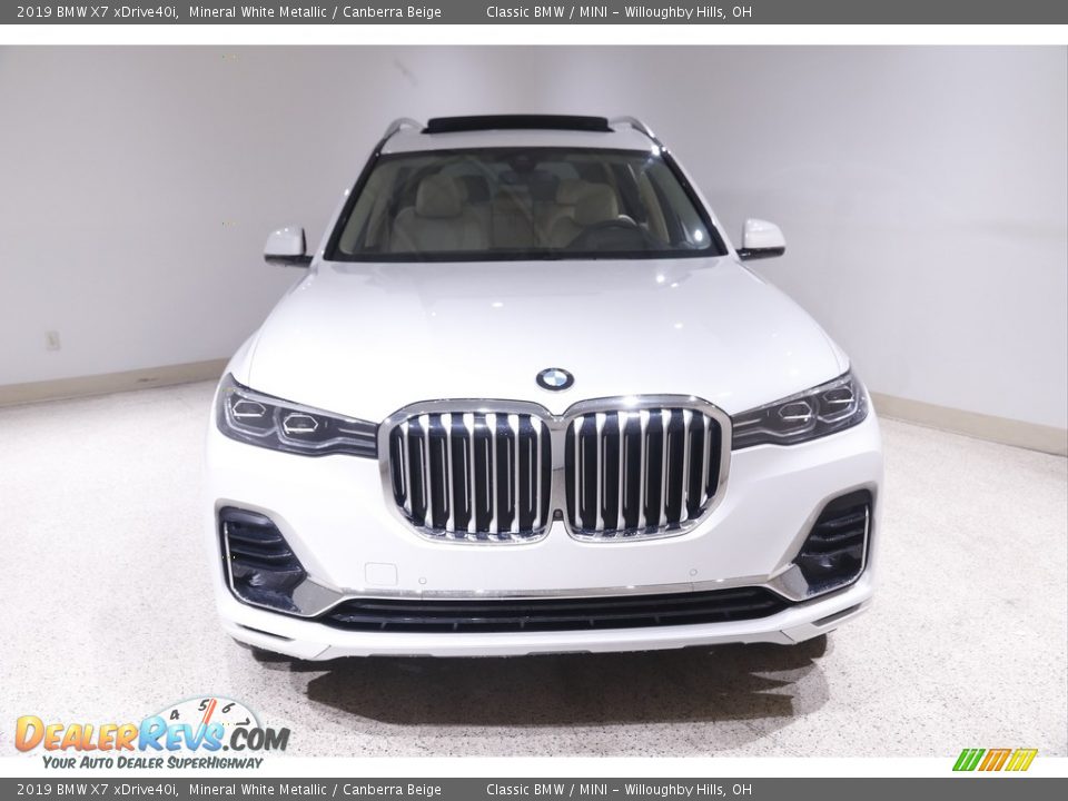 2019 BMW X7 xDrive40i Mineral White Metallic / Canberra Beige Photo #2