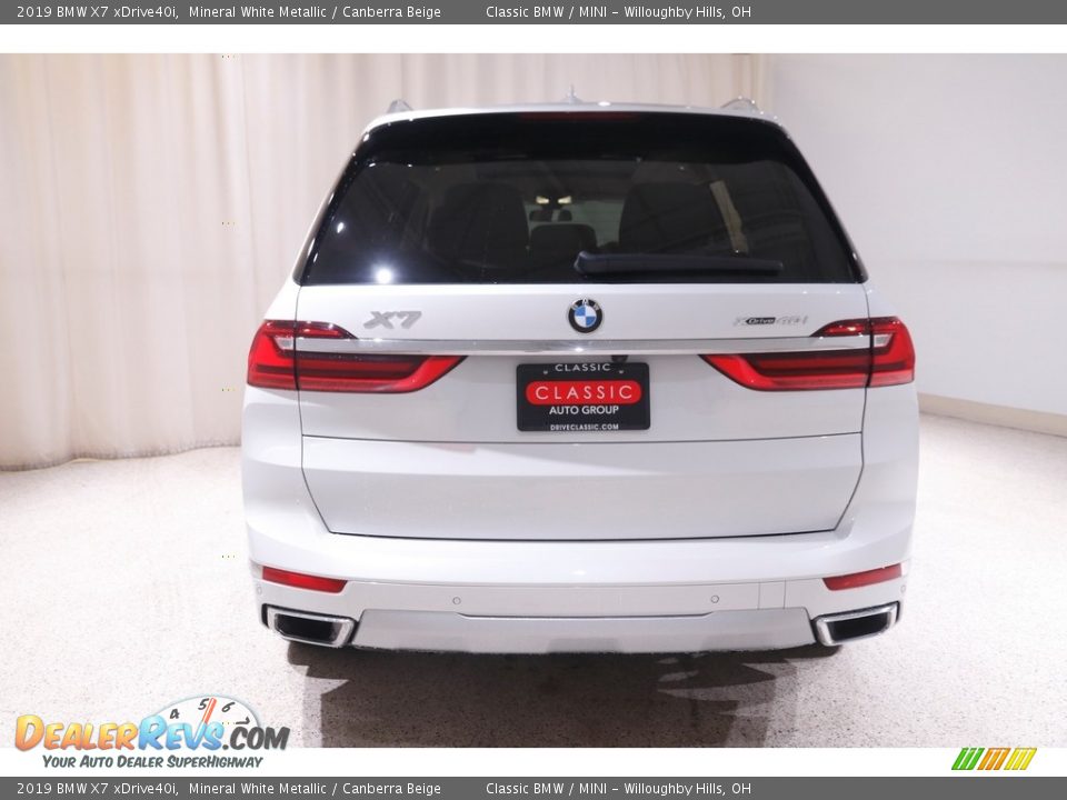 2019 BMW X7 xDrive40i Mineral White Metallic / Canberra Beige Photo #20