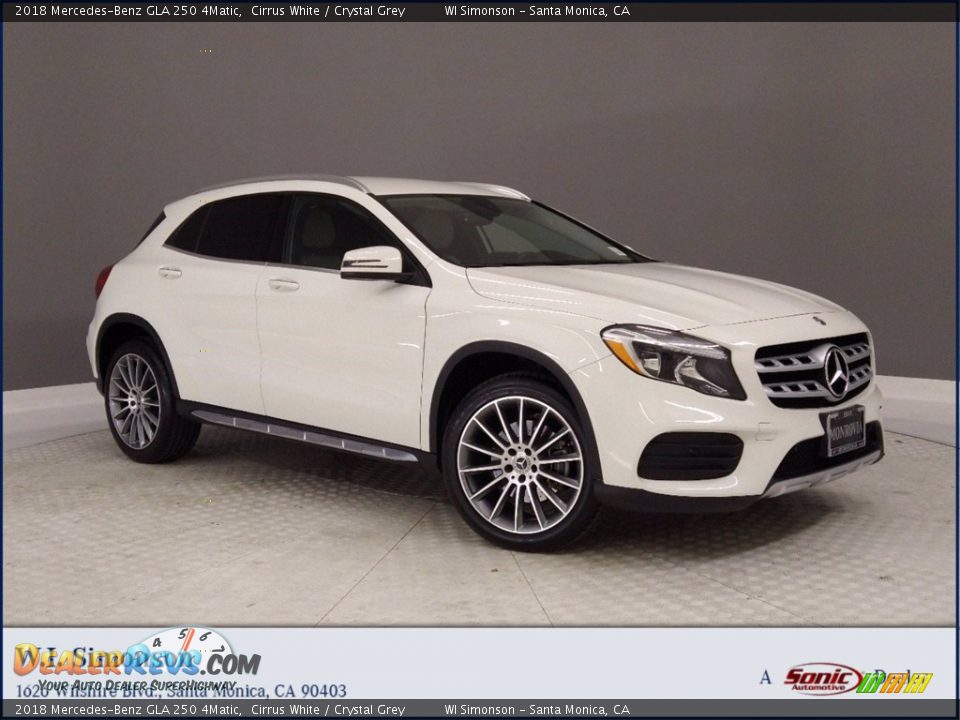 2018 Mercedes-Benz GLA 250 4Matic Cirrus White / Crystal Grey Photo #1