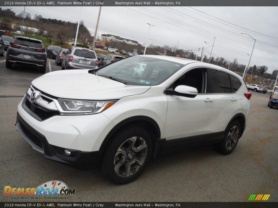2019 Honda CR-V EX-L AWD Platinum White Pearl / Gray Photo #6