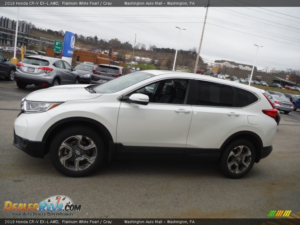 2019 Honda CR-V EX-L AWD Platinum White Pearl / Gray Photo #7