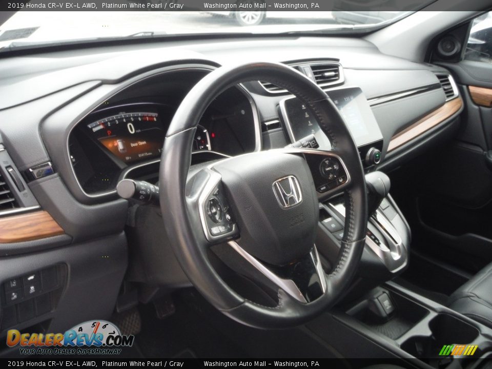 2019 Honda CR-V EX-L AWD Platinum White Pearl / Gray Photo #14