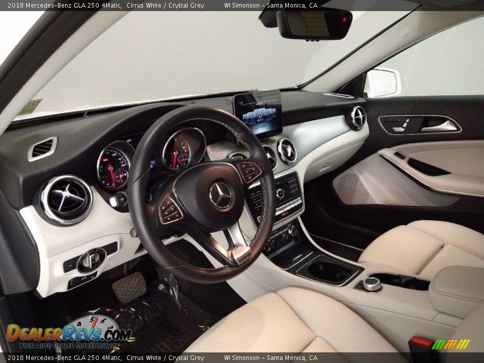 2018 Mercedes-Benz GLA 250 4Matic Cirrus White / Crystal Grey Photo #14