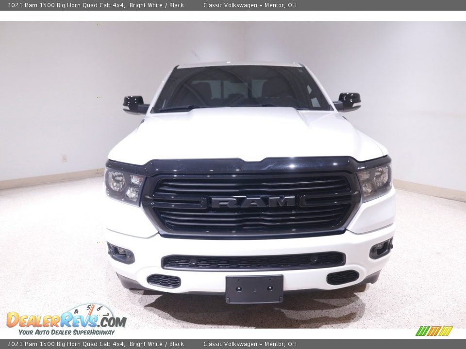 2021 Ram 1500 Big Horn Quad Cab 4x4 Bright White / Black Photo #2