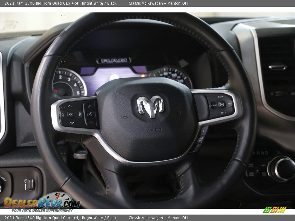 2021 Ram 1500 Big Horn Quad Cab 4x4 Bright White / Black Photo #7