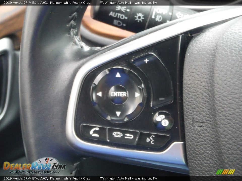 2019 Honda CR-V EX-L AWD Platinum White Pearl / Gray Photo #25