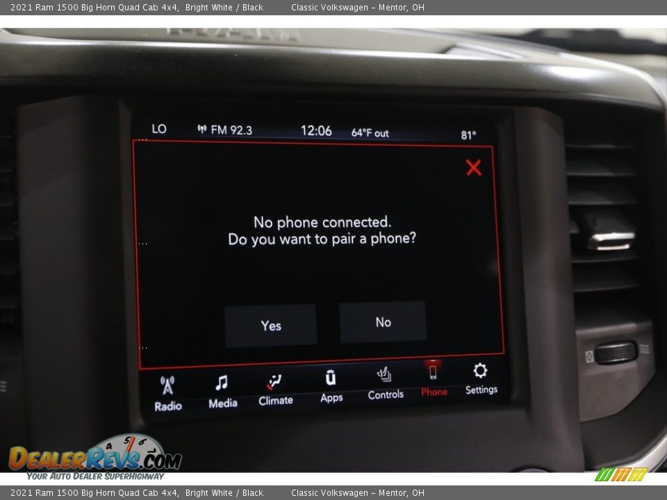 2021 Ram 1500 Big Horn Quad Cab 4x4 Bright White / Black Photo #13