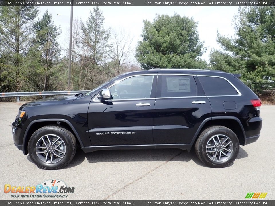 Diamond Black Crystal Pearl 2022 Jeep Grand Cherokee Limited 4x4 Photo #2