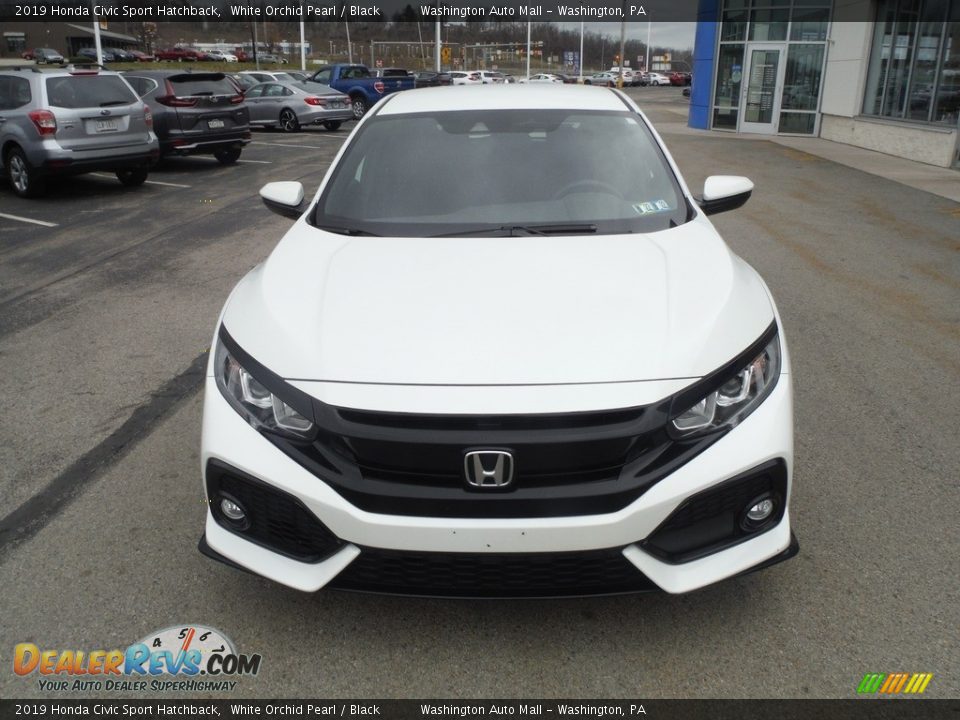 2019 Honda Civic Sport Hatchback White Orchid Pearl / Black Photo #3