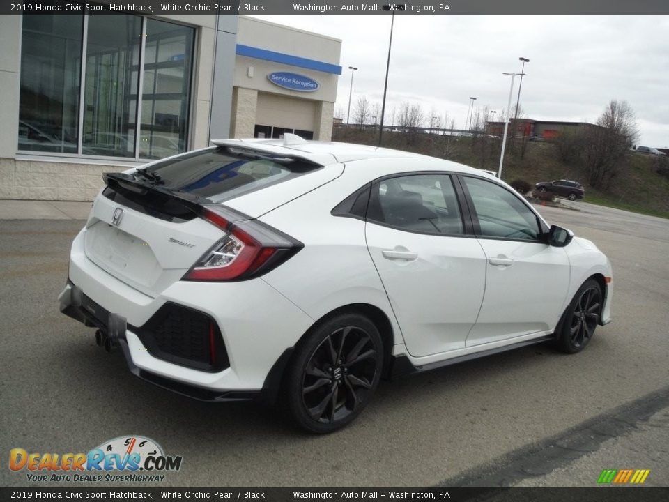 2019 Honda Civic Sport Hatchback White Orchid Pearl / Black Photo #9