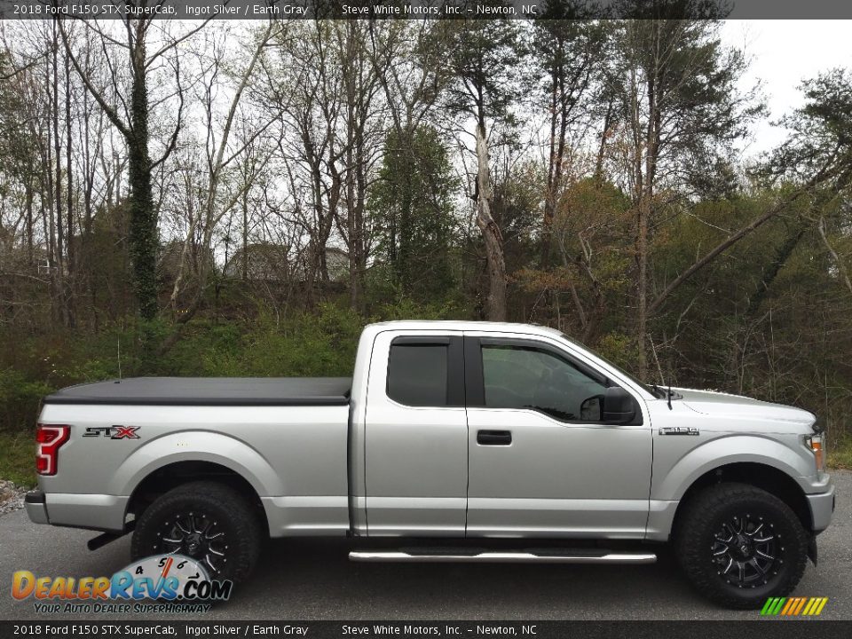 2018 Ford F150 STX SuperCab Ingot Silver / Earth Gray Photo #6