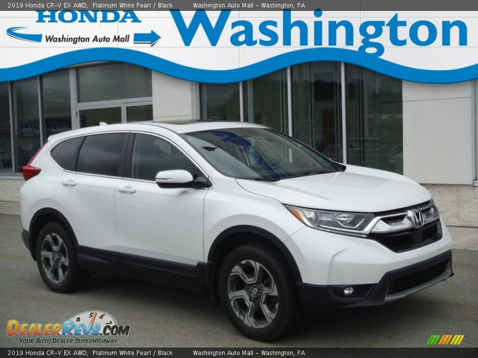 2019 Honda CR-V EX AWD Platinum White Pearl / Black Photo #1