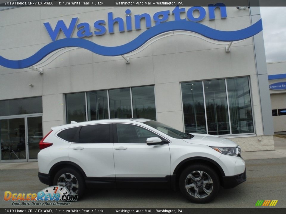 2019 Honda CR-V EX AWD Platinum White Pearl / Black Photo #2
