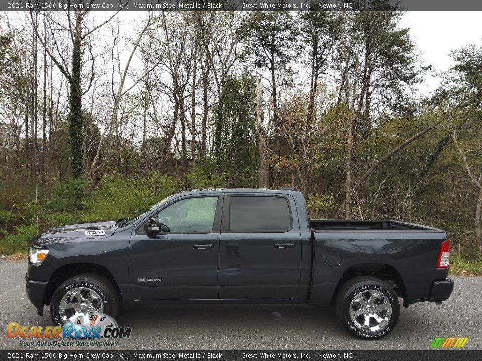 2021 Ram 1500 Big Horn Crew Cab 4x4 Maximum Steel Metallic / Black Photo #1