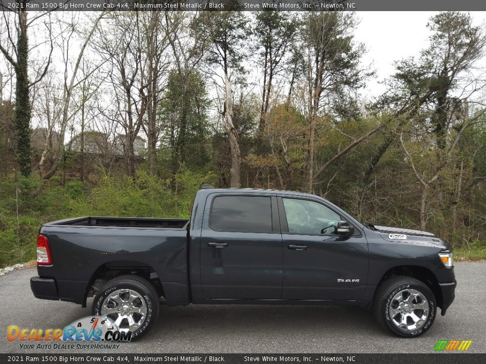 2021 Ram 1500 Big Horn Crew Cab 4x4 Maximum Steel Metallic / Black Photo #6