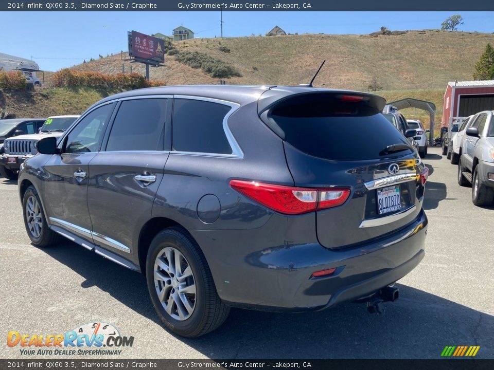 2014 Infiniti QX60 3.5 Diamond Slate / Graphite Photo #5