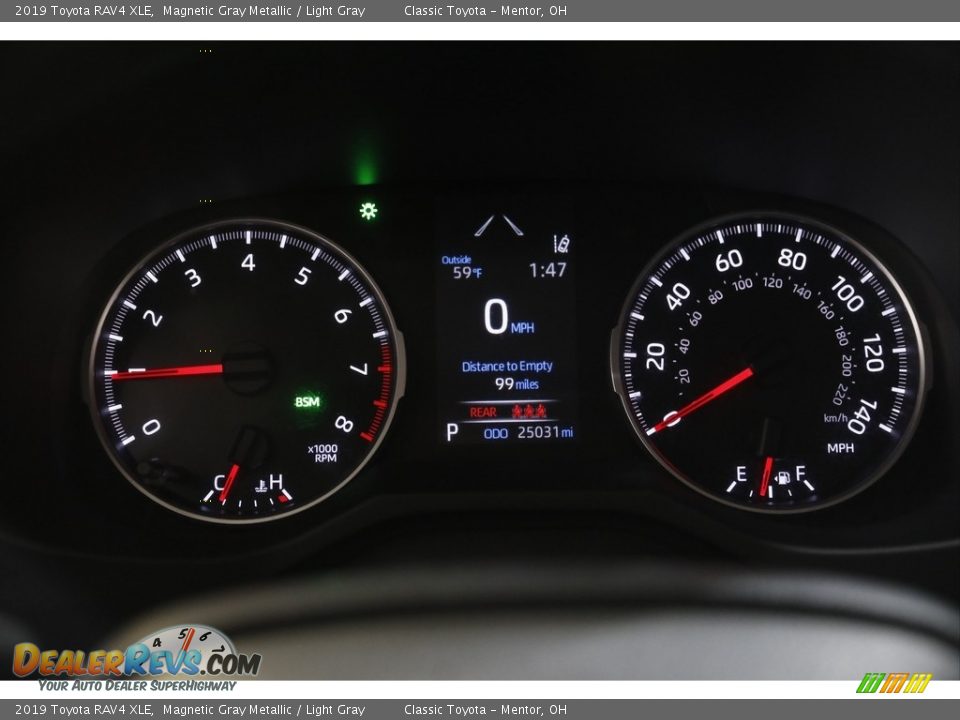 2019 Toyota RAV4 XLE Magnetic Gray Metallic / Light Gray Photo #8