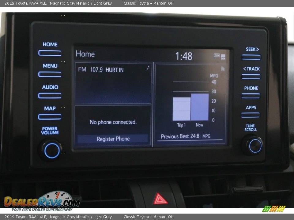 2019 Toyota RAV4 XLE Magnetic Gray Metallic / Light Gray Photo #10