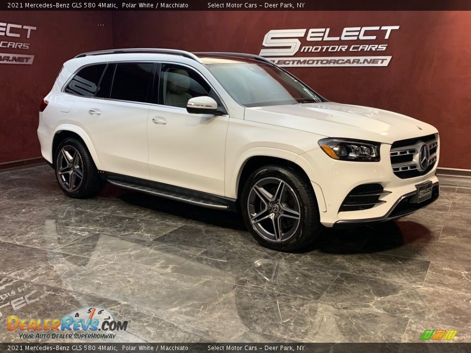 2021 Mercedes-Benz GLS 580 4Matic Polar White / Macchiato Photo #3