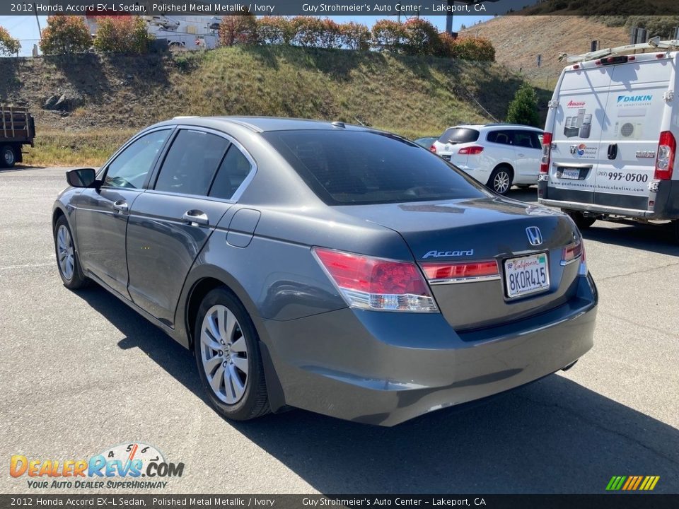 2012 Honda Accord EX-L Sedan Polished Metal Metallic / Ivory Photo #5