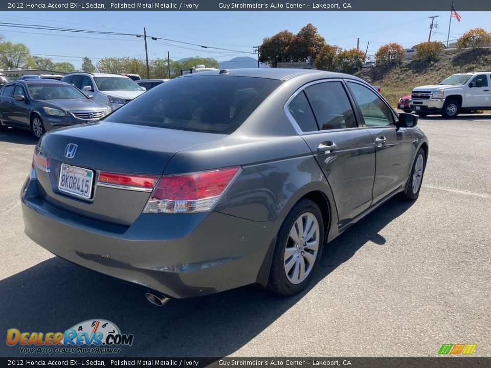 2012 Honda Accord EX-L Sedan Polished Metal Metallic / Ivory Photo #6