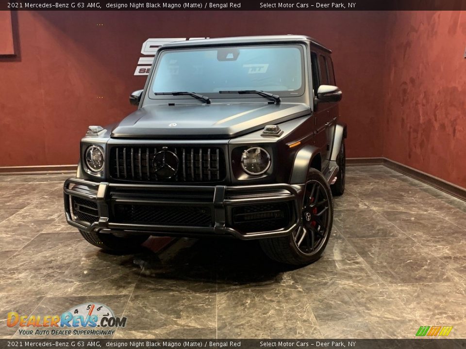 2021 Mercedes-Benz G 63 AMG designo Night Black Magno (Matte) / Bengal Red Photo #1