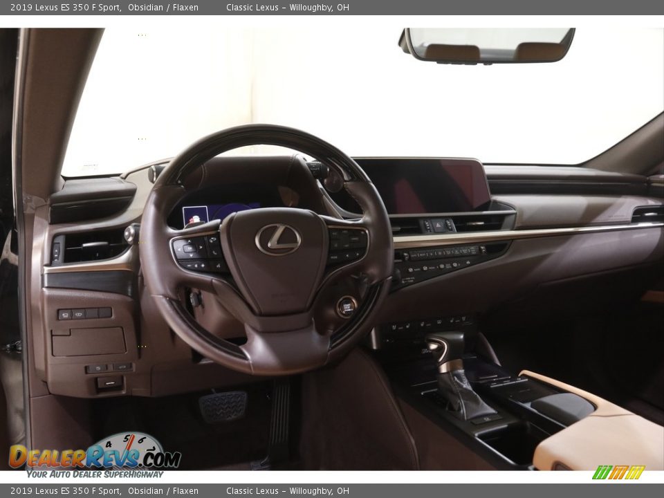 2019 Lexus ES 350 F Sport Obsidian / Flaxen Photo #6